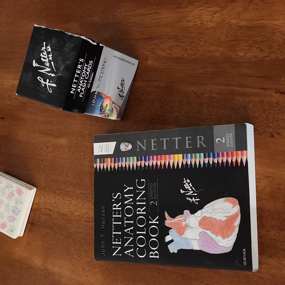 Anatomy coloring book and flash cards
